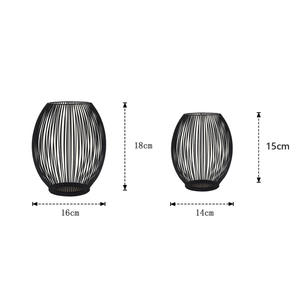 Lanterne noire chandelier Vintage fer bougie décoration romantique noël chandelier accessoires de tir - Product Image 4