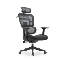 Chaise de bureau ergonomique en maille avec accoudoirs 3D réglables, dossier haut, pivotante, pour poste de travail informatique