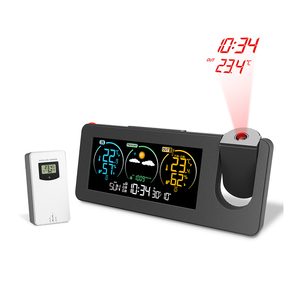 <strong>Projection</strong> Alarm <strong>Clock</strong> for Bedroom, <strong>Weather</strong> <strong>Station</strong> VA Screen Thermometer Electric Digital Alarm Radio <strong>Clock</strong> <strong>with</strong> <strong>Projection</strong> - Product Image 1