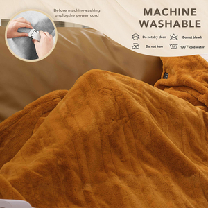 Gemütliche weiche Kaninchen fell Stoff elektrische Heiz decke maschinen wasch bar mit Überhitzung schutz - Product Image 5