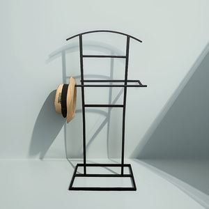 Tỷ Heavy-Duty miễn phí thường vụ kim loại có người phục vụ đứng phòng khách quần áo Organizer may Rack Hooks cho nam giới của phù hợp với áo khoác - Product Image 4