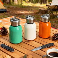 Mini termo portátil de acero inoxidable 304, diseño moderno y deportivo, taza de café hermética de doble pared, frasco de jugo para viajes, Camping