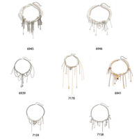 Collier Pendentif Cœur Minimaliste en Fausse Perle pour Femme, Style Européen et Américain, avec Chaîne en Bambou à Pompon Personnalisé