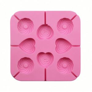 Molde de Silicona Ecológico para Caramelos de Chocolate con Forma de Corazón y Círculo de 8 Cavidades, Libre de BPA, OEM/ODM - Product Image 3