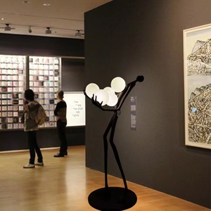 Lámparas de pie con escultura humana para decoración de vestíbulo, poste de recepción, farol, luces de suelo, estatua de luz humanoide - Product Image 5