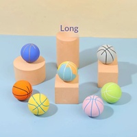 Ballon rebondissant de 6 cm, jouet d'extérieur pour enfants, en caoutchouc haute élasticité, ballon de basket creux, ballon rebondissant pour sauter
