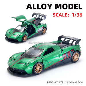 LASIVE TOYS Espositore 1:36 Modellino Auto Sportiva in Metallo con Retrocarica, Porte Apribili, Giocattolo Auto da Corsa in Metallo Pressofuso all'Ingrosso - Product Image 2