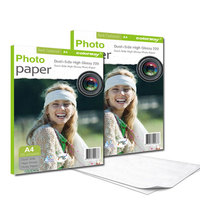 Kertas foto mengkilap dua sisi A4 200gsm tahan air kertas foto mengkilap kering instan dua sisi 8.5X11 Roll 300gsm