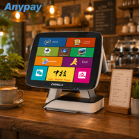 Terminal POS All-In-One Layar Sentuh Kapasitif 15-Inci untuk Penggunaan di Supermarket, Restoran, dan Mesin Kasir