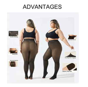 Nouveau <span class=keywords><strong>Collant</strong></span> Femme 2025 Effet <span class=keywords><strong>Transparent</strong></span> Chair Chaud Doublé Polaire Entrejambe Unique Épais pour Hiver - Product Image 4