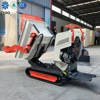 Vente chaude entièrement automatique petit seau basculant machines agricoles, petit Transport sur chenilles, camion à benne basculante multifonctionnel