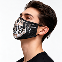 Masque de costume d'Halloween personnalisé, impression graphique couleur, thème classique, réutilisable, écologique, article promotionnel, OEM ODM