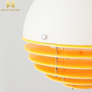 Resina redonda puesta de sol naranja ambiente candelabro sala de estar estudio estilo étnico Hotel luz cálida Retro restaurante Café - Product Image 6