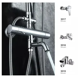 China Supplier Shower System Bathroom Hand Shower Set Stainless Steel Rain Fall Shower Faucet