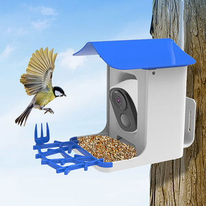 1080P AI Reconnaissance intelligente des oiseaux Mangeoire à oiseaux solaire extérieure CCTV avec caméra intelligente Mangeoire à oiseaux résistante aux explosions - Product Image 1