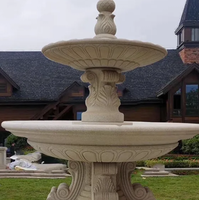 Fuente de Granito de Estilo Moderno de Lujo MILY, Exquisita Fuente de Exterior Tallada a Mano de Alta Calidad Personalizable con Acabado Martillado