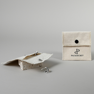 Pochette en tissu de chanvre PACKSECRET, petite, personnalisable avec logo, en coton doux et lin, pour emballage de bijoux - Product Image 4