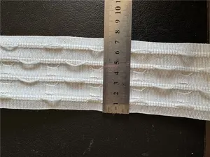 Pliegues de lápiz de 7,5 cm, cinta para rizar cortina con cinta reciclada, pliegues 100% poliéster, textiles para el hogar, soporte dropshipping