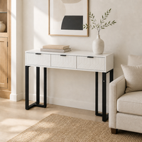 Table console moderne et élégante personnalisable avec cadre en métal MDF durable, hauteur réglable pour salon, entrée, hôtel, villa