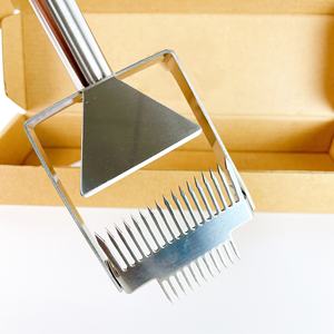 ส้อมน้ำผึ้งสแตนเลสแบบสองหัว, ที่ตักน้ำผึ้งแบบกรอบรัง, อุปกรณ์เลี้ยงผึ้ง - Product Image 4