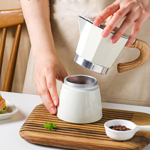 Cafetière italienne classique octogonale Lansidel, cafetière en métal - Product Image 4