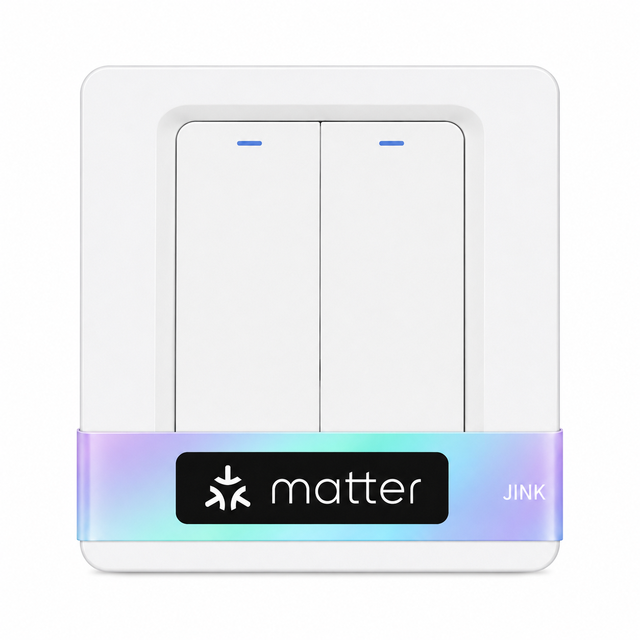 JINK DS-1021ML2 Matter WiFi Smart Wall Switch EU UK CN Standard Single Live Neutral Relay Switch