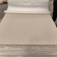 Panneau mural souple en contreplaqué gaufré Panneau mural ondulé en MDF/HDF cannelé incurvé Décoration Flûte ronde/flexible MDF 3D panneau Placage de bois