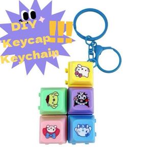 Custom Design Keycap Keyboard Click Fidget Cute Keychain Multiple Color Options Stim Toy Stress Relief - Product Image 3