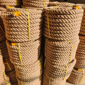 高品質8mm 10mm 12mm 14mm 16mm 18mm環境に優しいツイストロープジュート包装用ロープ3/4/6ストランド - Product Image 1