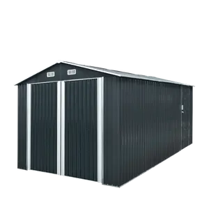 10 ft x 20 ft vorgefertigtes nachhaltiges Containerhaus im Freien Metalldach Parkplatz Stahlrahmen Autohafen Garage Blatt Metall-Autoplatz Zelt