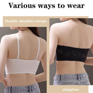 Sujetador halter sin tirantes para mujer, con cierre frontal, liso, invisible, sin costuras, transpirable, sin aros, push-up, tallas grandes, ecológico, para boda - Product Image 6