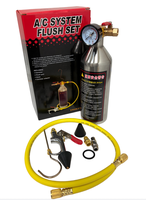 Kit d'outils pneumatiques à gaz pour climatisation avec pistolet de rinçage en aluminium pour le nettoyage des systèmes de climatisation et l'élimination des contaminants