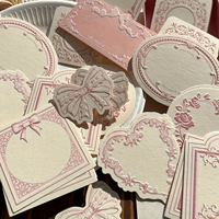 Papier à notes gaufré avec bordure en dentelle, style simple, papier pour scrapbooking, papier décoratif vintage pour journal, agenda, décoration de la maison