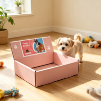 Boîtes de présentation personnalisées pour produits pour animaux de compagnie SHIRUN, présentoirs de comptoir POP, boîtes en carton ondulé, étagères, prêts à la vente en détail, vente en gros