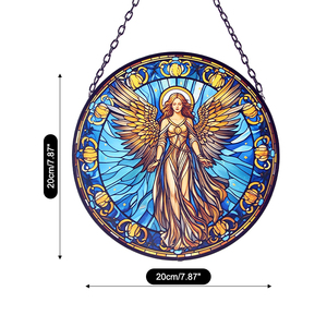 Atrapasoles de Vidrio Art Deco Personalizados con Diseño Religioso de Ángel, Decoración para Iglesia, Regalo, Adorno para Ventana - Product Image 6