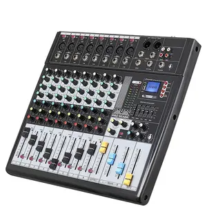 AK80S 8 Channel Audio Digital Mixer Professional Stage Bar DJ Mixing Console Mixer with usb bluetooth 48v
