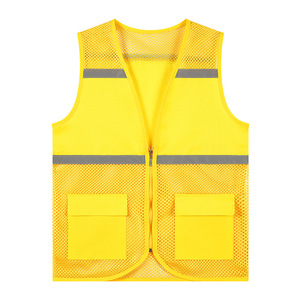 Chaleco de Seguridad Reflectante Naranja con Cremallera y Logotipo Personalizado, Ropa de Trabajo para Construcción, Saneamiento y Transporte con Tiras Reflectantes - Product Image 4