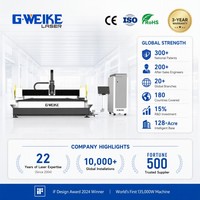 Machine de découpe laser à fibre CNC Gweike GKS8025SE à prix compétitif pour la découpe de tôles métalliques