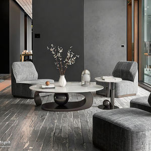 अंडाकार के आकार की कॉफी टेबल, रॉक प्लेट कॉफी टेबल, सरल घर लिविंग रूम, छोटे अपार्टमेंट निर्माता थोक - Product Image 1