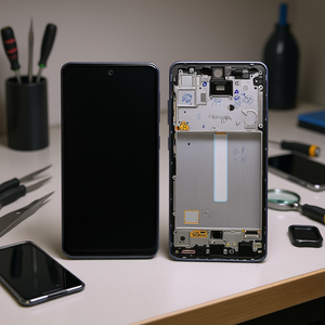 Schermo LCD touchscreen Samsung Galaxy A52 con telaio originale blu, display TFT da 6,5 pollici per A525F A526B - Product Image 3