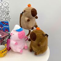 Sac à dos bandoulière Capybara le plus vendu, sac en peluche mignon et original, grande capacité, sac de rangement double compartiment Capybara, vente en gros