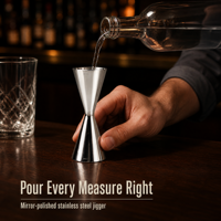 Jigger à cocktail 30/45 ml 30/60 ml en acier inoxydable 304, jigger double face, jigger pour barman, tasse à mesurer