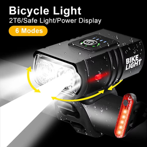 Linterna LED T6 Recargable por USB, de Aluminio, para Ciclismo, MTB, Montaña, con Luz Alta y Accesorios Traseros, Venta al Por Mayor - Product Image 6