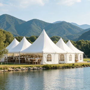 Tente de réception extérieure personnalisée en alliage d'aluminium, imperméable et économique, idéale pour mariages et événements (type pagode) - Product Image 6