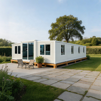 Maison pliable extensible portable de 20 pieds, maisons préfabriquées de luxe en conteneurs de 40 pieds, maison à 2 chambres