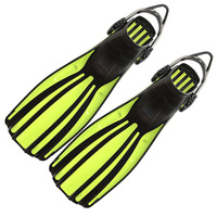 Palmes de plongée ajustables à ressort pour pieds longs avec pointes renforcées, pour la natation, la plongée en apnée et l'entraînement, conception à quatre lignes