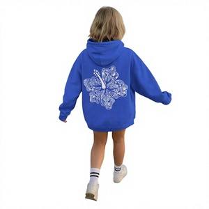 Wholesale Custom Solid Heavyweight Cotton Double Hood Winter Stand Streetwear Boxy <b>Cropped</b> Eco-Friendly Front <b>Zip</b>-<b>Up</b> Women's - Product Image 4