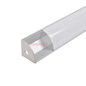 20*20Mm V Bentuk Aluminium Led Profil Saluran Lampu Led Gantung Alu Profil Led Lampu Strip Tertanam