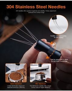 Agitador de Espresso Ajustable de 0.25mm y 0.4mm para <span class=keywords><strong>Barista</strong></span>, Agujas Intercambiables, Herramientas WDT para Café Espresso con Soporte Magnético - Product Image 5