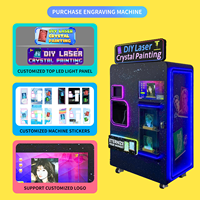 Máquina de Pintura Láser de Cristal que Funciona con Monedas 320DK para Tiendas de Regalos